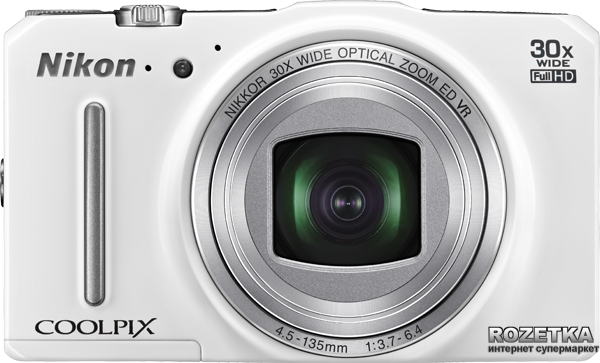 Фотоаппарат Nikon Coolpix S9700 White (VNA652E1) купить на ROZETKA