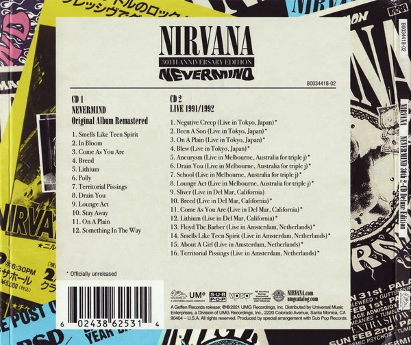 Музичний CD диск Nirvana – Nevermind (Deluxe Edition, 30th