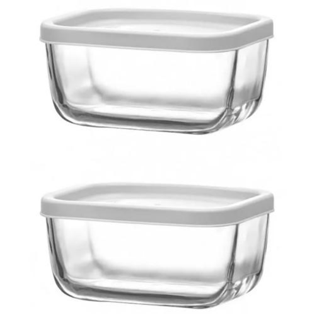 Набор ёмкостей для продуктов с крышкой LAV Cube 405 мл 2 штуки CUB23502NP - изображение 2