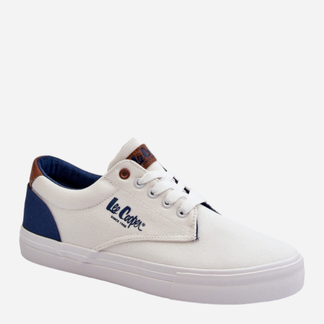 Tenisówki męskie materiałowe Lee Cooper LCW-24-02-2140 42 Białe (5904292130788) - obraz 2