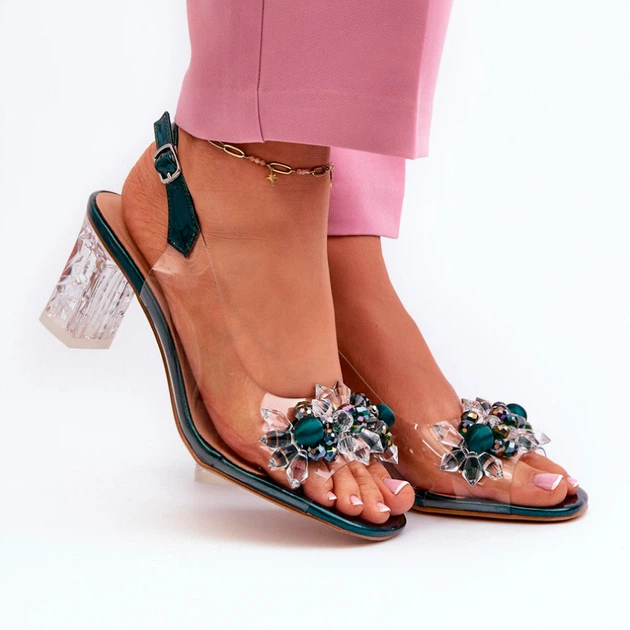 Жіночі босоніжки S.Barski D&A MR38-D1 38 Зелені (5905677197440) - зображення 4