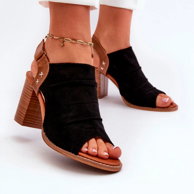 Жіночі босоніжки Rosca 38 Чорні (5905677182804) - зображення 4