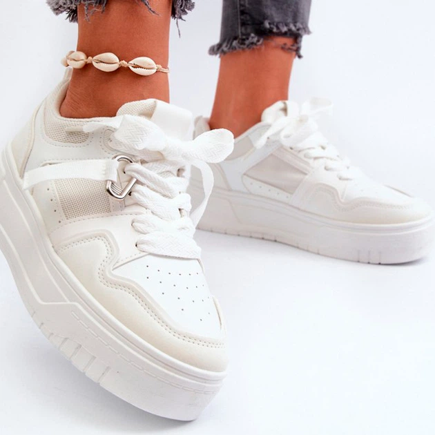 Жіночі снікери Moun 40 Біле (5905677180428) - зображення 4