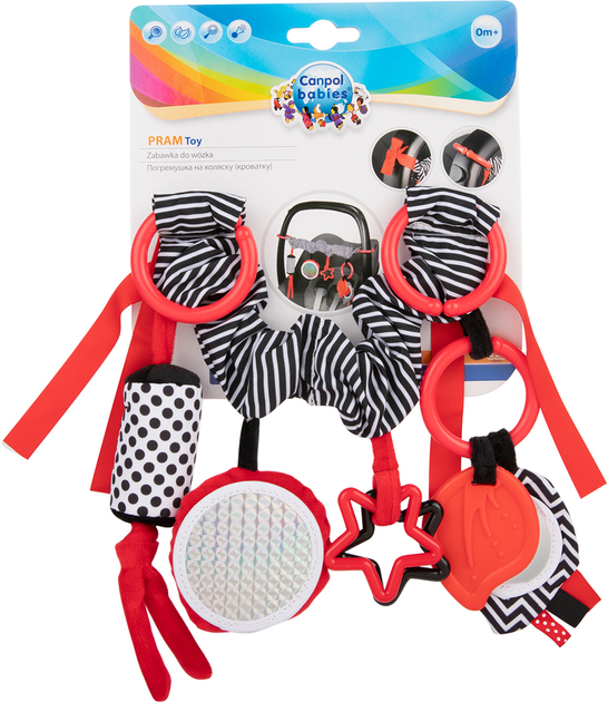 Zabawka do wózka Canpol Babies Sensory Toys Czerwona (5903407680712) - obraz 2