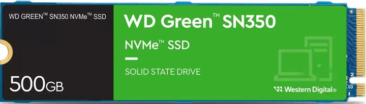 Dysk SSD Western Digital Green SN350 500GB M.2 NVMe PCIe 3.0 x4 TLC (WDS500G2G0C) - obraz 1