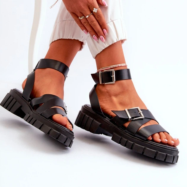 Жіночі сандалії Eladira 39 Чорні (5905677176117) - зображення 3