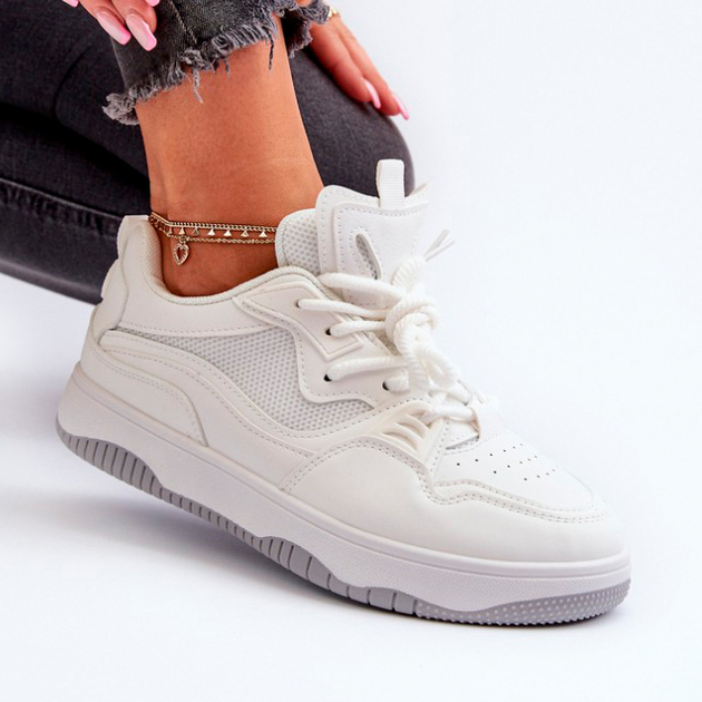 Sneakersy damskie z siatką Etnaria 39 Białe (5905677174182) - obraz 7