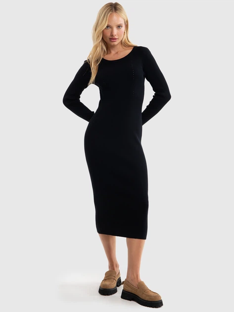 Плаття довге осіннє жіноче Big Star Bodinia 906 M Чорне (5900714777876) - зображення 2