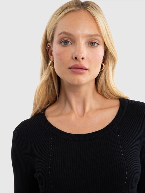 Плаття довге осіннє жіноче Big Star Bodinia 906 M Чорне (5900714777876) - зображення 4