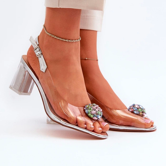 Жіночі босоніжки S.Barski D&A MR38-454 41 Сріблясті (5905677166132) - зображення 4