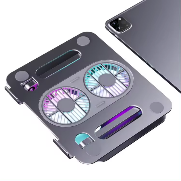 Підставка для ноутбука VHG P43 складана з вентилятором Folding Laptop Stand, Dr. Gray - изображение 3