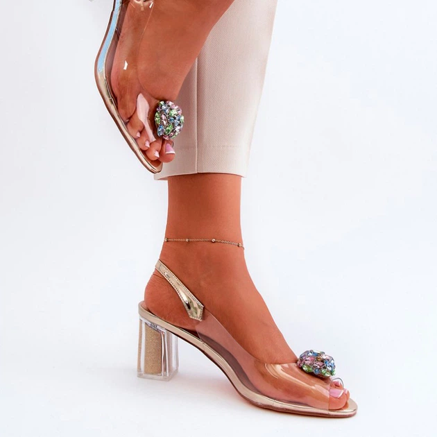 Жіночі босоніжки S.Barski D&A MR38-454 37 Золотисті (5905677166033) - зображення 4