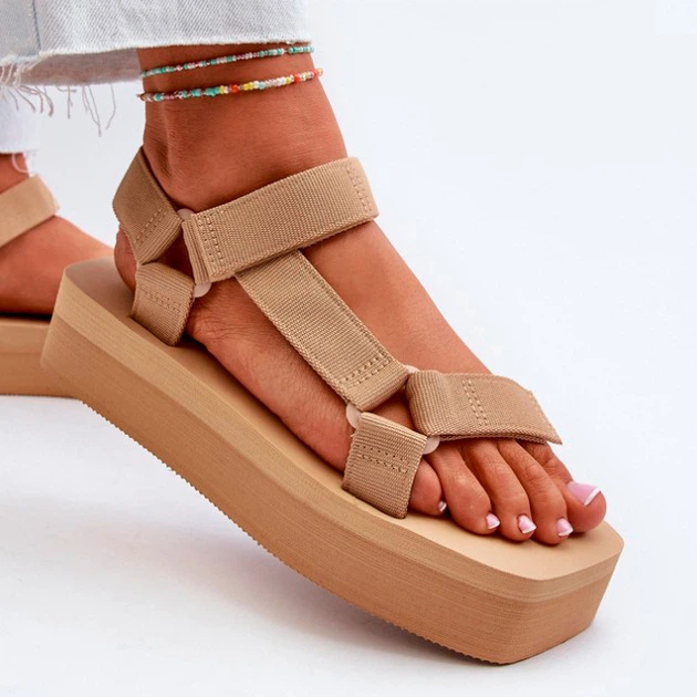 Жіночі сандалії Edireda 38 Бежеві (5905677160062) - зображення 6