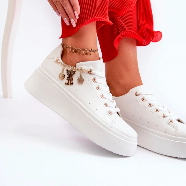 Sneakersy damskie na platformie Tivissa 36 Białe (5905677191400/5905677191462) - obraz 7