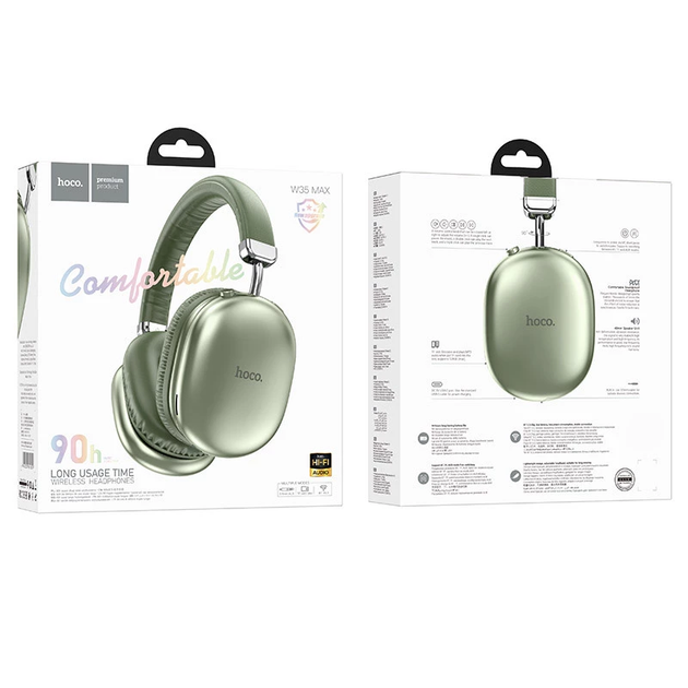 Бездротові накладні навушники HOCO W35 Max Joy BT headphones Green (6942007625609) - изображение 4