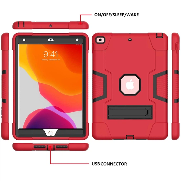 Чехол ARM Standart Apple iPad 6 (9.7") 2018 противоударный с подставкой Red/Black - изображение 12