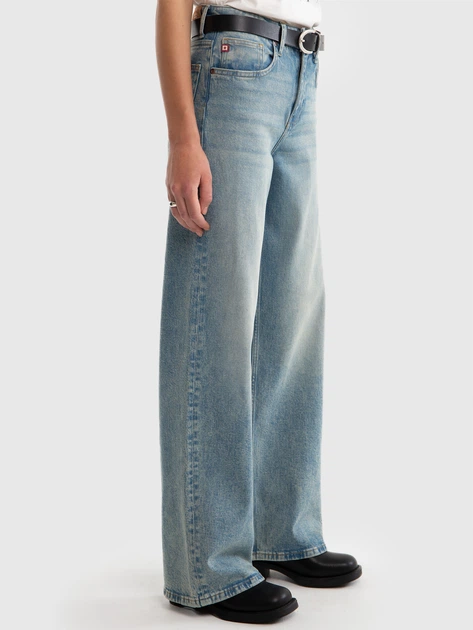 Jeansy rurki damskie z wysokim stanem Big Star Atrea 130 W27L32 Błękitne (5900714776206) - obraz 4