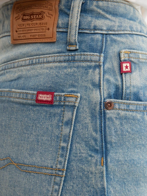 Jeansy rurki damskie z wysokim stanem Big Star Atrea 130 W27L32 Błękitne (5900714776206) - obraz 5