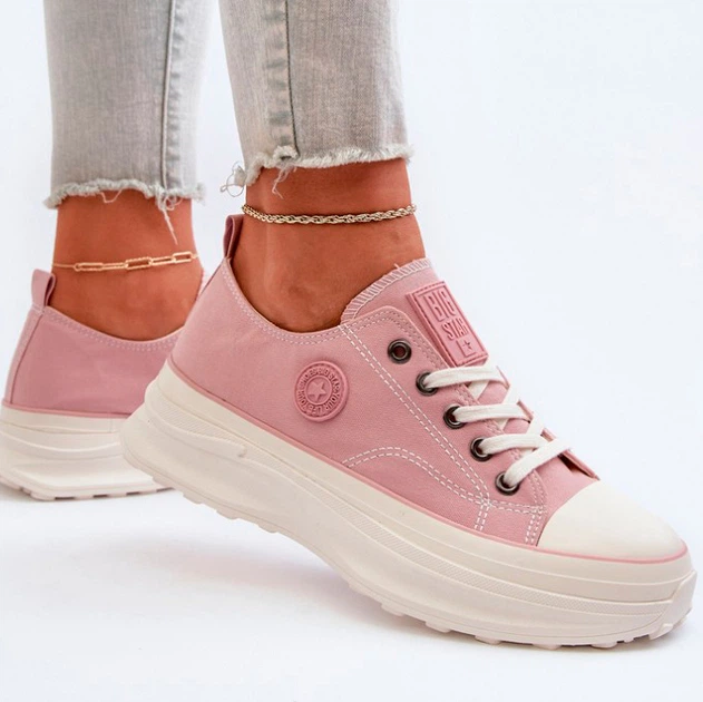 Жіночі кеди низькі Big Star NN274129 41 Рожеві (5900714752491) - зображення 7