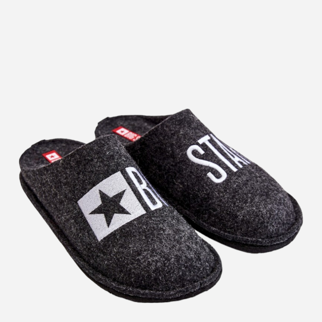 Чоловічі домашні капці з закритим носком Big Star KK176003 41 Чорні (5900714581237) - зображення 4