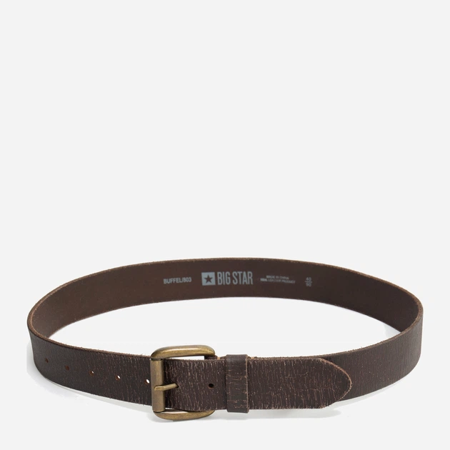 Ремінь чоловічий з натуральної шкіри Big Star Buffel 803 L Коричневий (5900714776756) - зображення 3