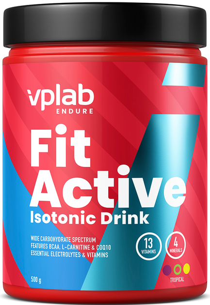 Napój izotoniczny VPLab FitActive 500 g Tropical Fruit (5060255355664) - obraz 1