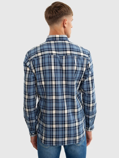 Сорочка бавовняна чоловіча Big Star Meroli 401 2XL Синя (5900714768775) - зображення 2