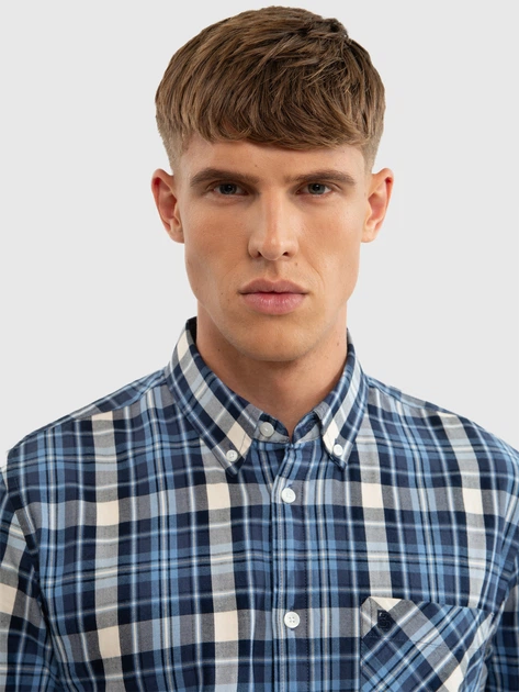 Сорочка бавовняна чоловіча Big Star Meroli 401 2XL Синя (5900714768775) - зображення 4