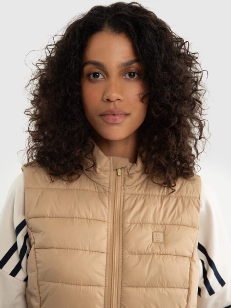 Теплий жилет короткий жіночий Big Star Trinoe 801 L Бежевий (5900714776312) - зображення 4