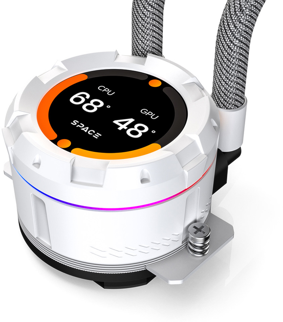 Система жидкостного охлаждения ID-COOLING Space LCD SL240 XE White - изображение 6