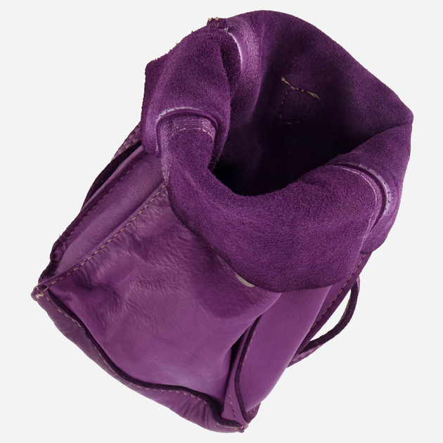 Torebka crossbody damska ze skóry naturalnej Venezia D002LEPUTOR176 Fioletowa (5906140573440) - obraz 5
