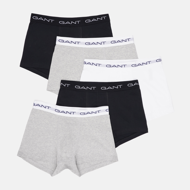 Набор трусов шортов мужских хлопковых GANT Trunk 5-Pack 900015003-94 XXL 5 шт Черный/Белый/Серый (7325707444968) - изображение 1