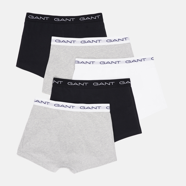 Набор трусов шортов мужских хлопковых GANT Trunk 5-Pack 900015003-94 XXL 5 шт Черный/Белый/Серый (7325707444968) - изображение 2