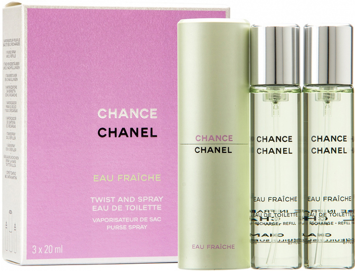 Мініатюра Туалетна вода для жінок Chanel Chance Eau Fraiche 3х20 мл (3145891361001) - зображення 1