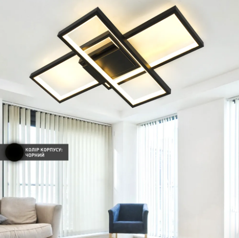 Управляемая светодиодная люстра Esllse SVEN 70W 3S SMART 550х360х75-BLACK-220-IP20 - изображение 8