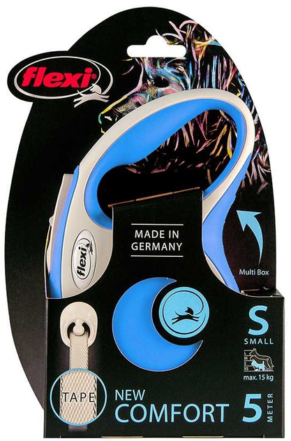 Smycz dla psa Flexi New Comfort 5 m 15 kg S CF10T5251BL20 Niebieska (4000498043530) - obraz 2