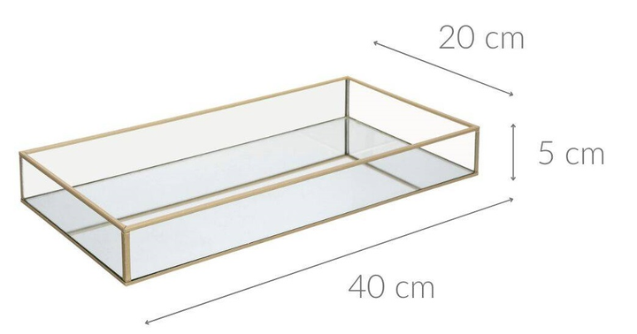 Органайзер для дрібниць Atmosphera скляний 40 x 20 x 5 см (3560231643355) - зображення 2