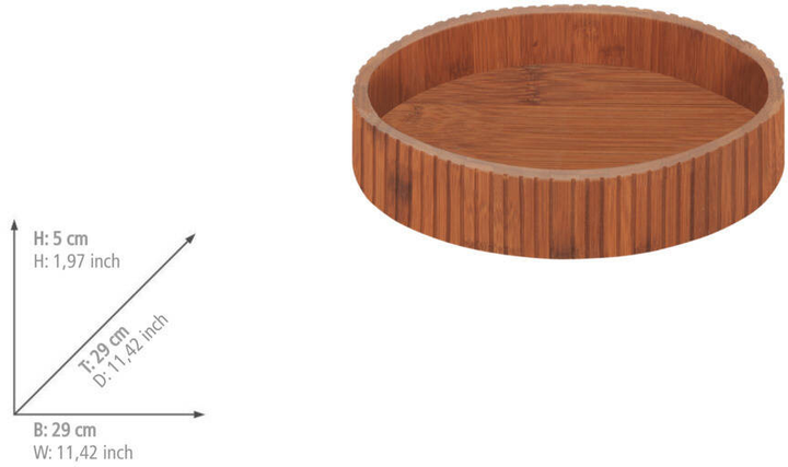 Органайзер кухонний Wenko Mera бамбуковий ротаційний (4008838456507) - зображення 2