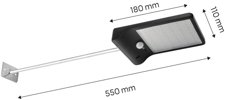Lampa solarna zewnętrzna z pilotem NEO Tools SMD LED 450 lm 99-090 (5907558465877) - obraz 5