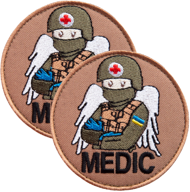 Набор шевронов на липучке IDEIA MEDIC 7.5х7.5 см 2 шт (2200004853284) - изображение 1