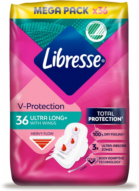 Прокладки гігієнічні Libresse Ultra Long Подовжені 5 крапель 36 шт (7322540536836) - зображення 2