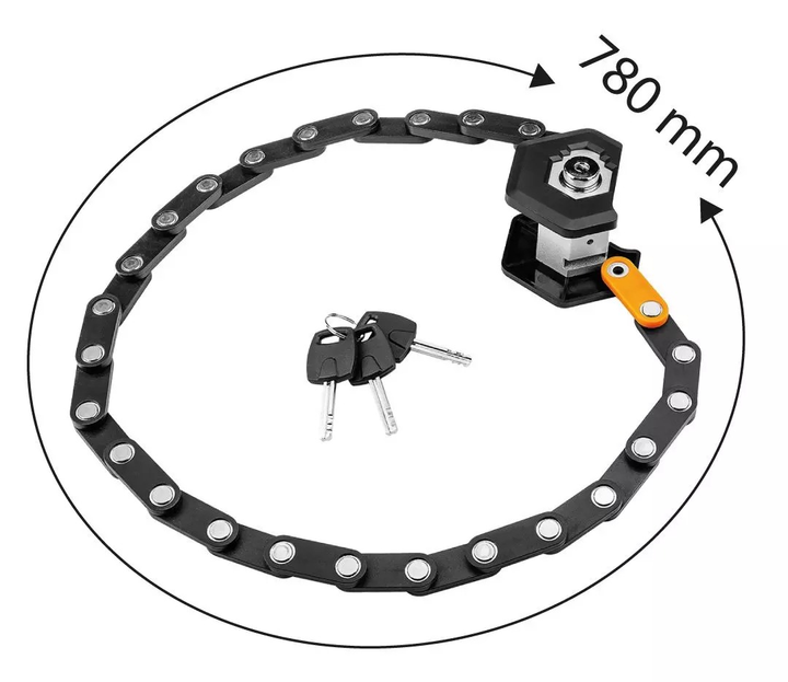 Zapięcie rowerowe NEO Tools antykradzieżowy składany 3 klucze 78 cm 0.62 kg 91-006 (5907558488371) - obraz 9