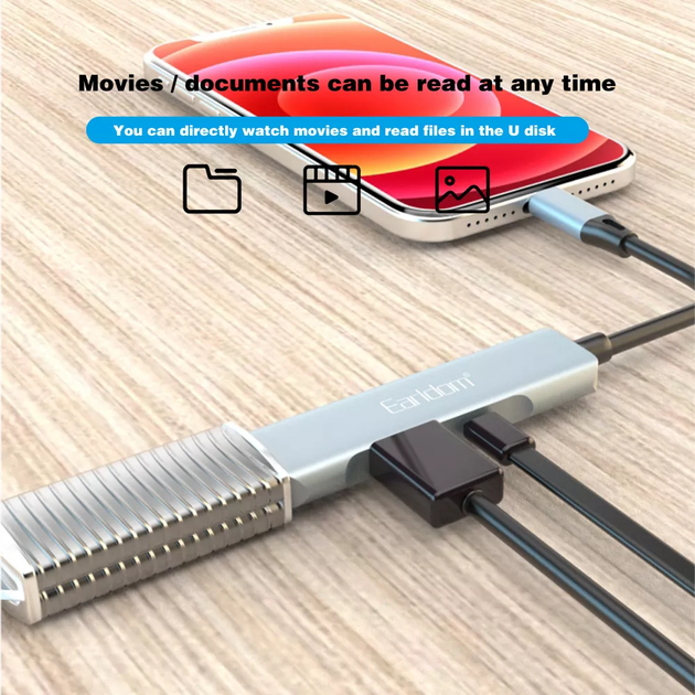 Адаптер, перехідник, кабель USB-хаб USB HUB — Earldom ET-HUB11 (048i) - зображення 3