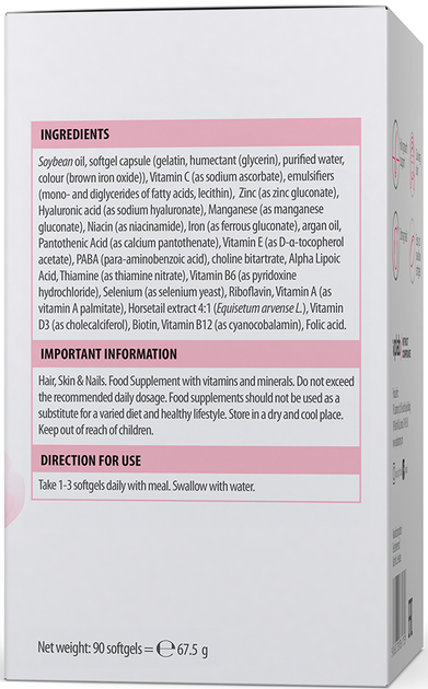 Multiwitaminy dla kobiet VPLab Ultra Women's Hair, Skin & Nails 90 kapsułek (5060730361753) - obraz 8