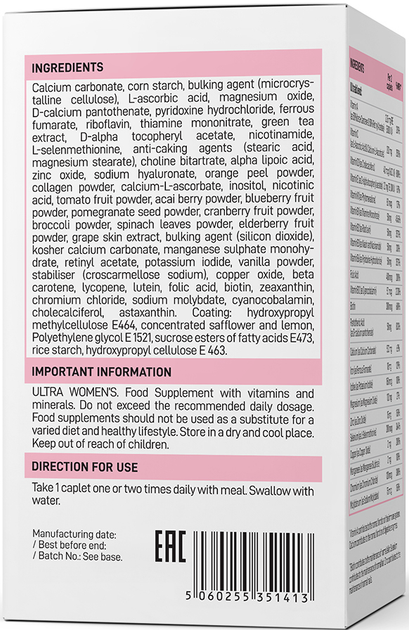 Мультивітаміни для жінок VPLab Ultra Women’S Multivitamin Formula 90 капсул (5060255351413) - зображення 4