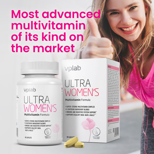 Мультивітаміни для жінок VPLab Ultra Women’S Multivitamin Formula 90 капсул (5060255351413) - зображення 9