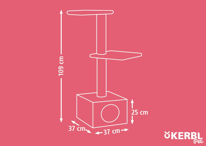 Domek dla kota Kerbl Venus 109 cm Brązowy 81587 (4018653963722) - obraz 2