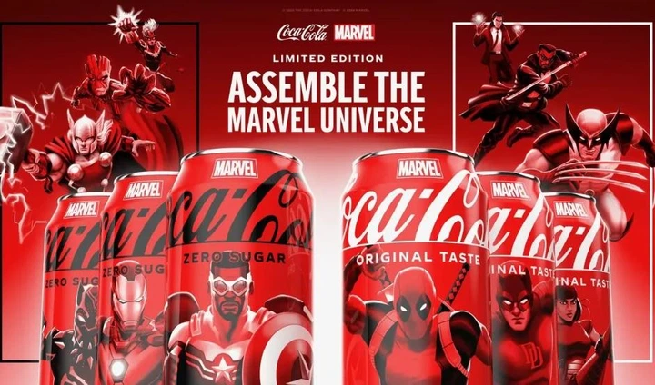 Упаковка Coca-Cola Marvel Original Taste Limited Edition 12x355 мл