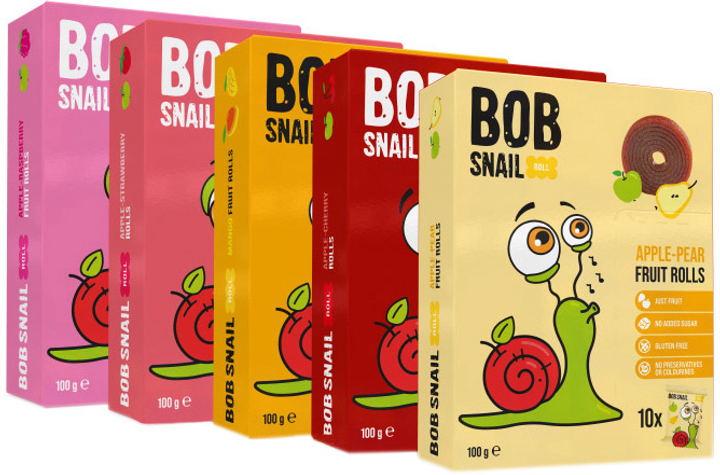 Набір натуральних цукерок Bob Snail Асорті 100 г х 5 шт (2000000014580 ...
