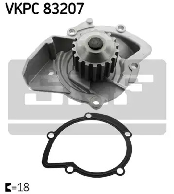 Водяний насос TOYOTA PROACE, DS DS, FIAT SCUDO, SKF (VKPC83207) - зображення 1